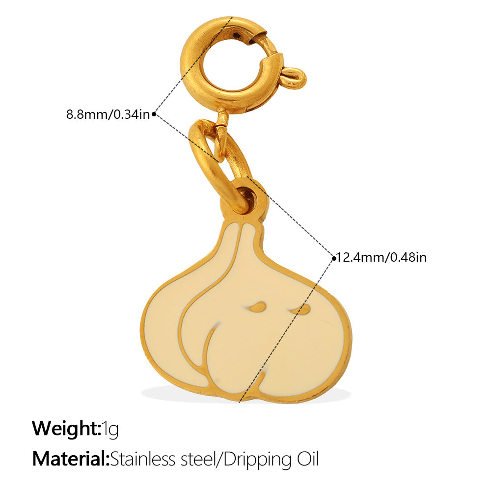 Country-style Cute Vegetable Series Jewelry Clasp Pendant Stainless Steel DIY Bracelet And Necklace Accessories