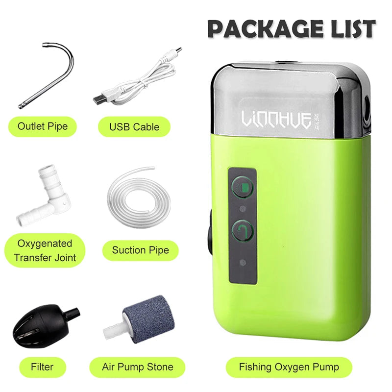 Water Pump Air Pump Oxygen Pump with Sensor Multi-Function Rechargeable Outdoor Fishing Accessories for Fishing Tackle