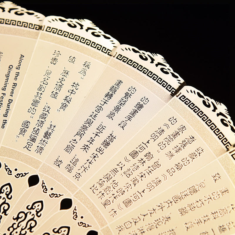 Three-dimensional Gold Fan Peking Opera Facial Makeup Ornamentunique Chinese-style Craft Decoration