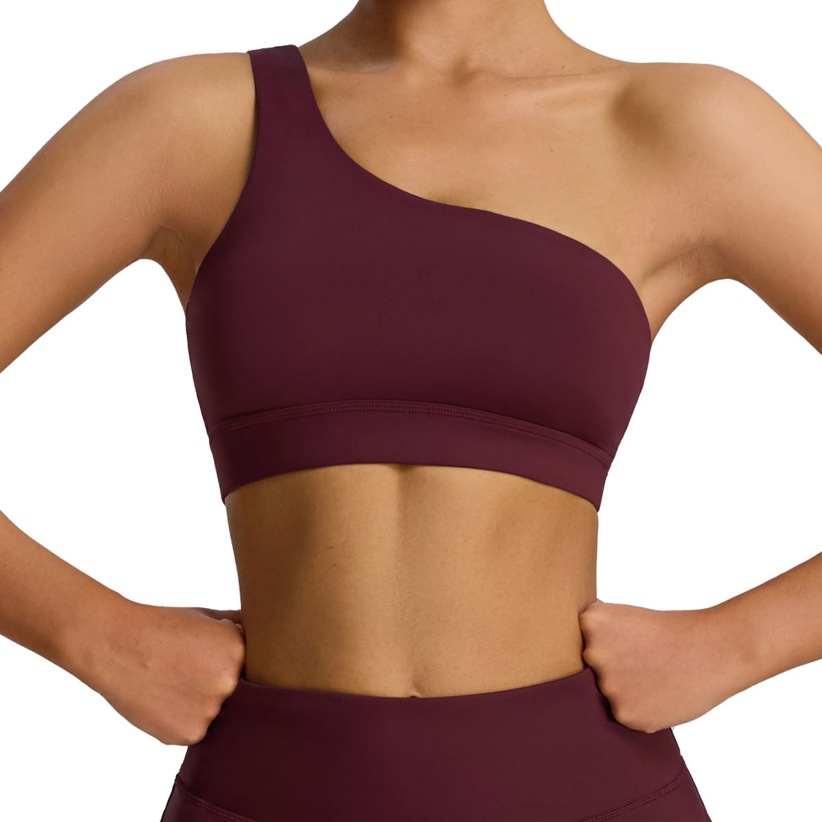 Cross-border Oblique Shoulder Shockproof Sports Underwear Elastic Breathable Yoga Vest Outdoor Running Sports Bra Women