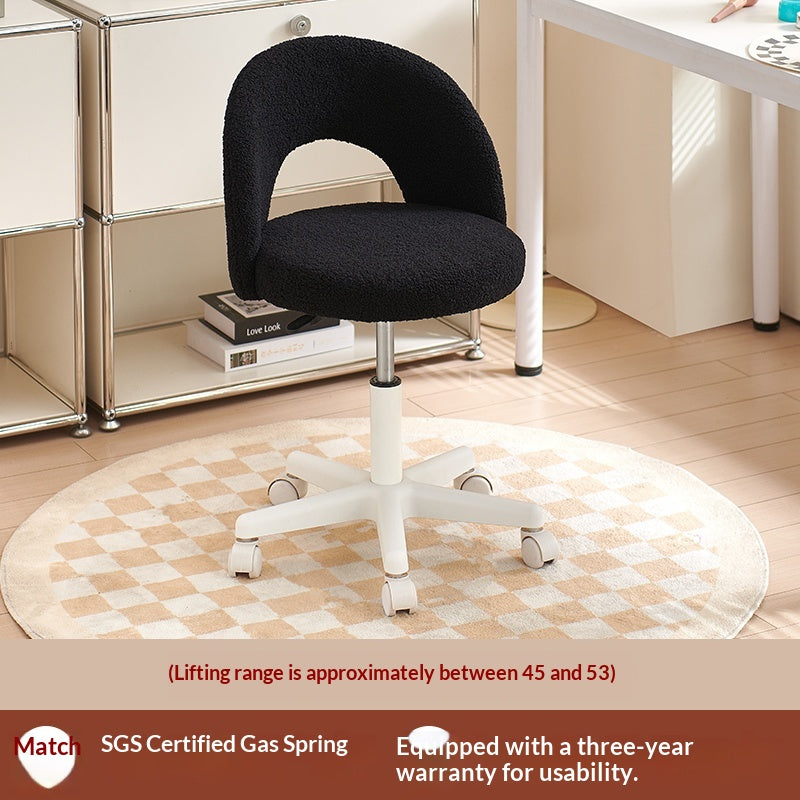 Fleece-lined Computer Chair For Girls Bedrooms