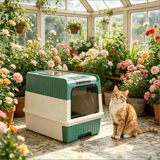 Fully Enclosed Litter Box,Compact Cat Litter Box,Pet Litter Box