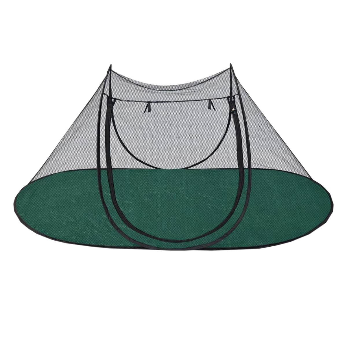 Pop-Up Pet Tent For Cats And Small Dogs, Black Mesh Enclosure With Carry Bag, Portable Outdoor Travel Playpen