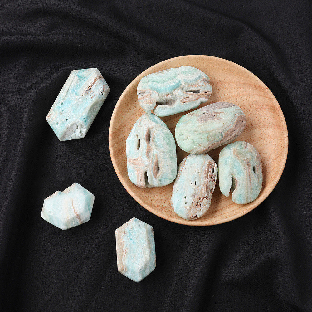 Natural Ore Rough Polished Yoga Stone Active Blood Vessel Crystal Ornament