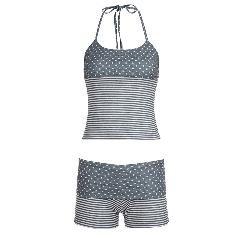 Casual Home Wear Halter Top And Shorts Set