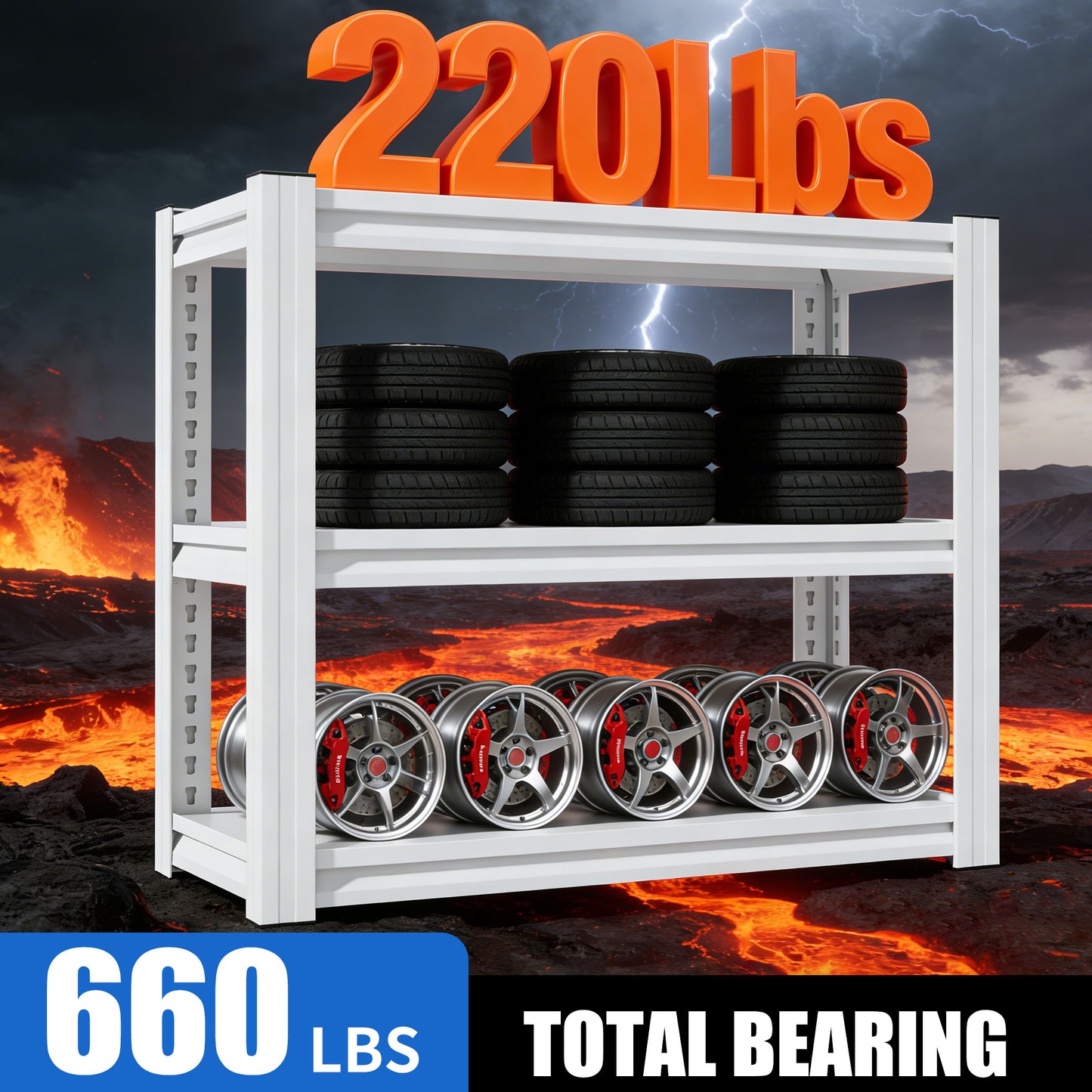 20-30 Gallon Fish Tank Stand - Metal Aquarium Stand, 34 W X 18 D X 31H Adjustable Heavy Duty Reptile Tank Stand, Adjustable 3-Tier Fish Tank Rack Shelf For Home Office, Tank Not Included