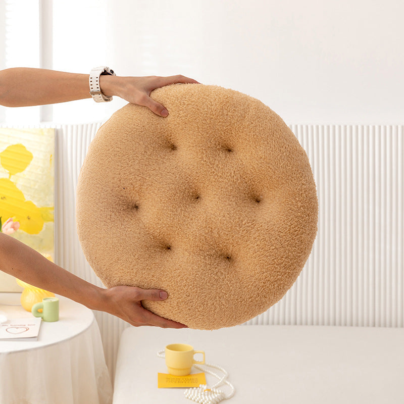 Thickened Winter Lambswool Seat Cushion Round Chair Pad Office Computer Chair