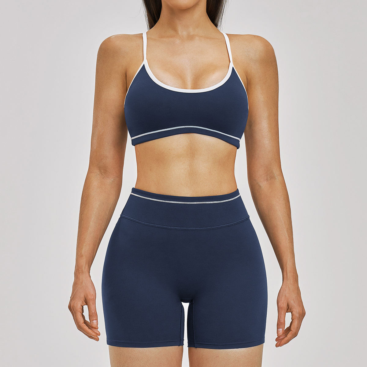 Beautiful-back Quick-drying Fitness Set Outdoor Running Workout Set