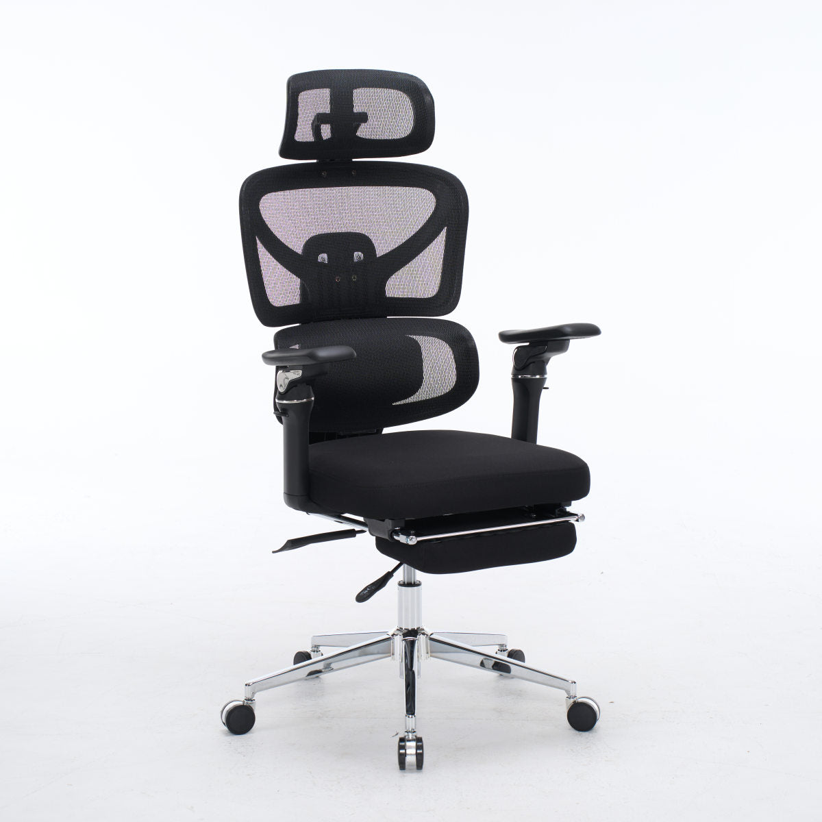 Ergonomic Home Office Desk Chair With Massage Lumbar Support,4D Headrest & 5D Armrests, Adjustable Back High And Seat Depth  Black