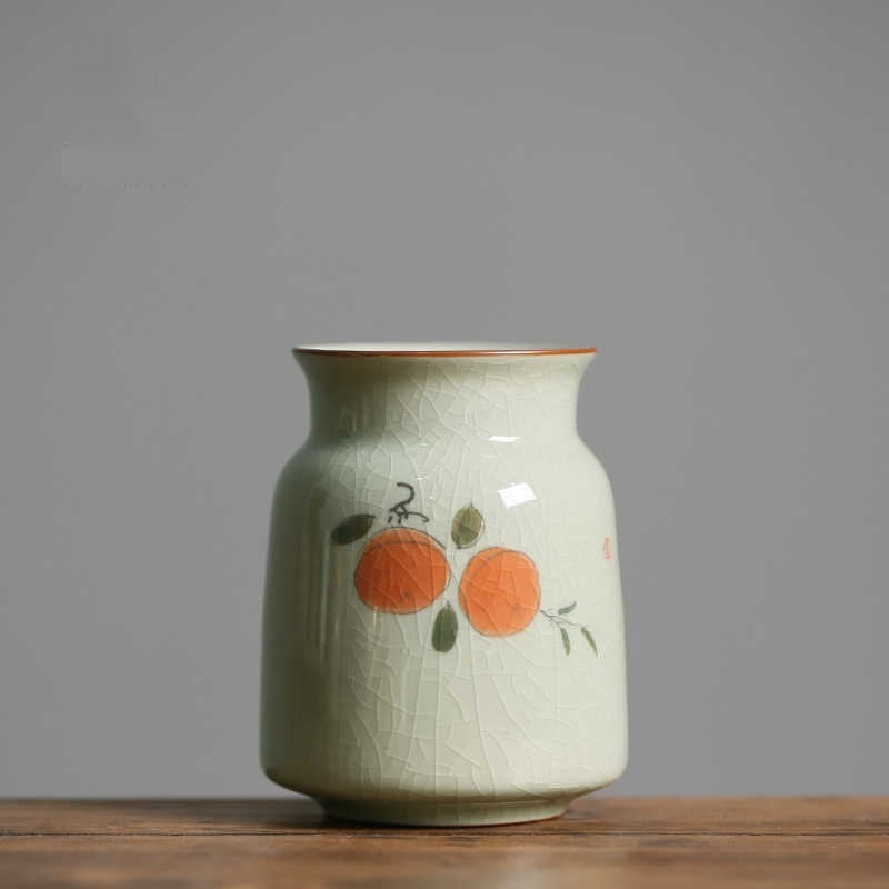 Hand Painted Persimmon Six Gentlemen Celadon Underglaze Tea Ceremony Tea Culture Accessories