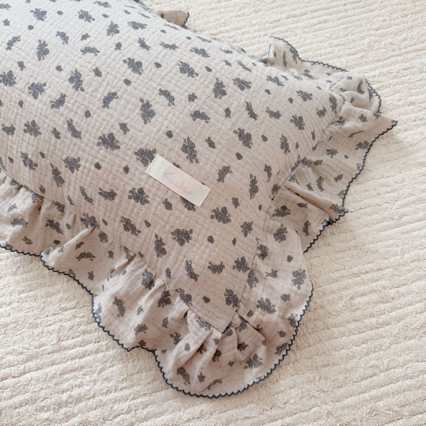 Korean-style Floral Cotton Gauze Pillowcase