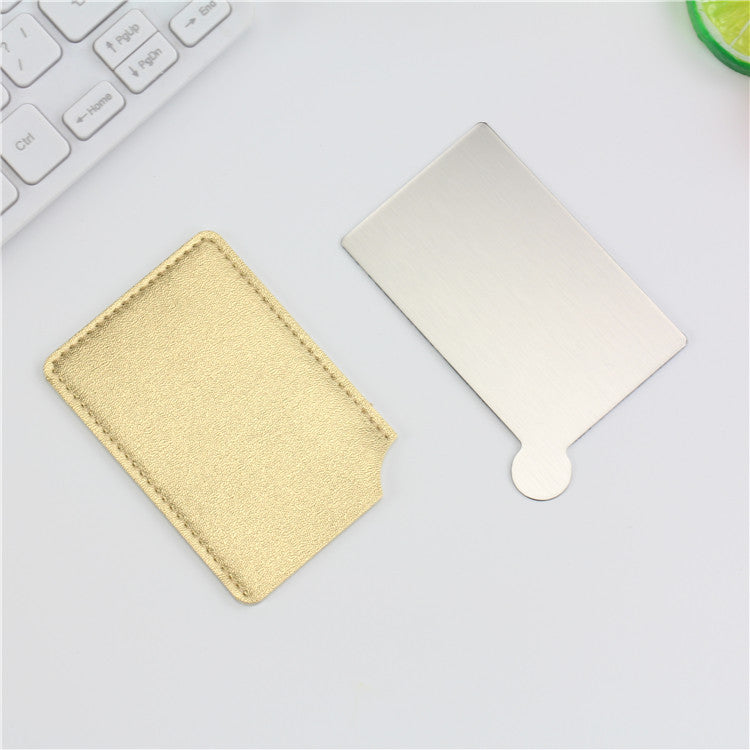Stainless Steel Mirror Makeup Card Mirror Gift Portable Mirror