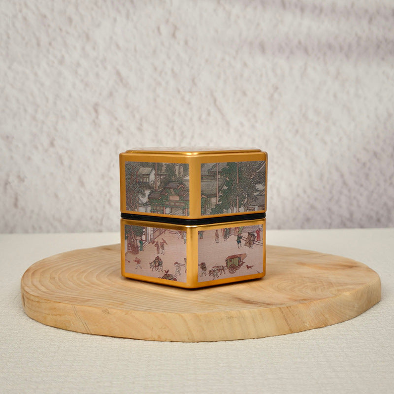 Chinese-style Creative Hexagonal Tea Can Tin Can Made Of Tinplate