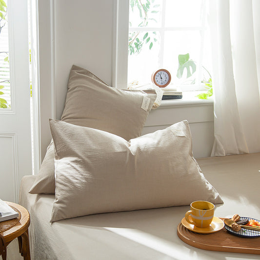 A-Grade Korean-style Washed Cotton Pillowcase Pair