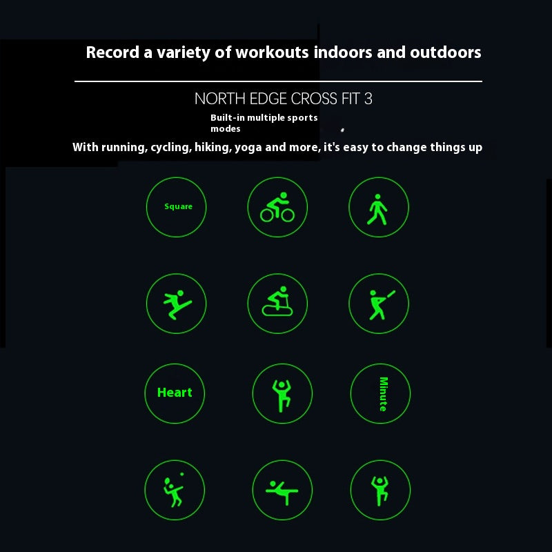 Outdoor Sport Smart Watch Altitude Air Pressure Compass Multifunctional