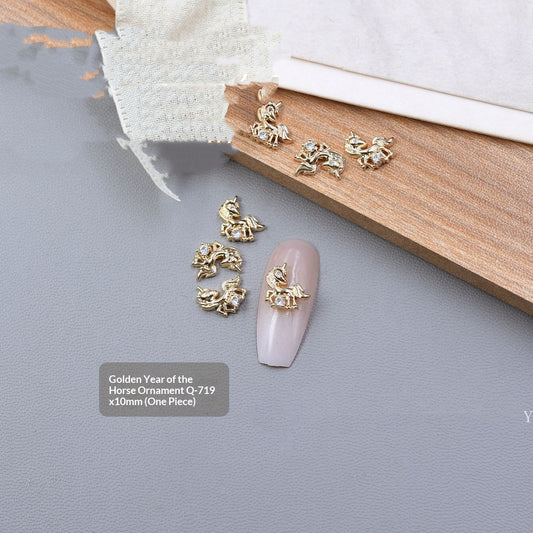 Copper-inlaid Zircon Metal Nail Art Rhinestone Accessories