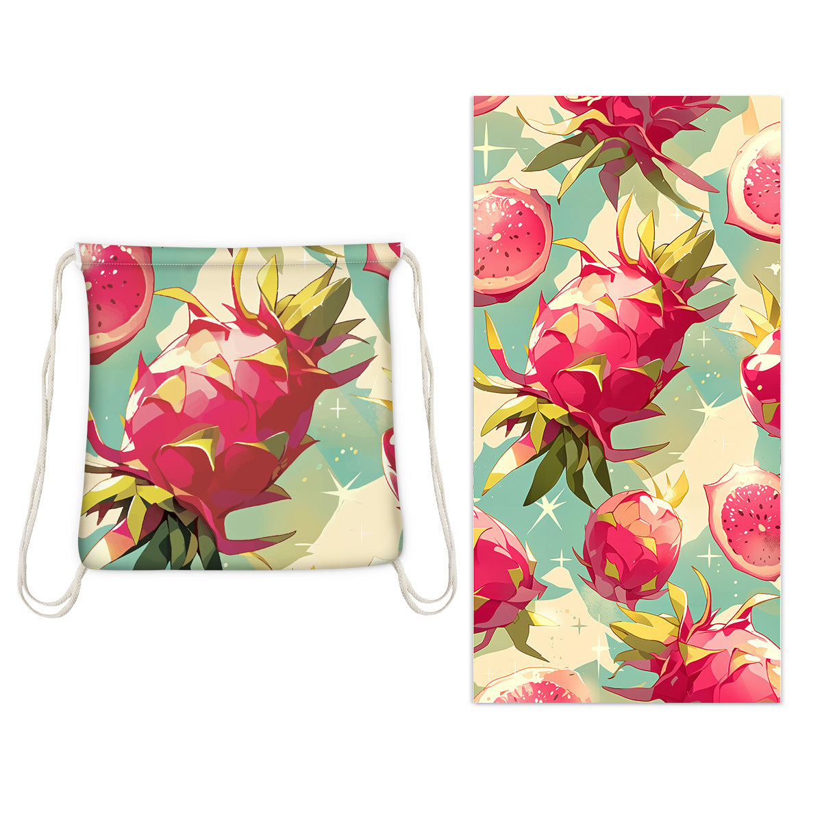 Beach Towel With Integrated Bag Portable Storage Backpack Printed Towel Bath Towel