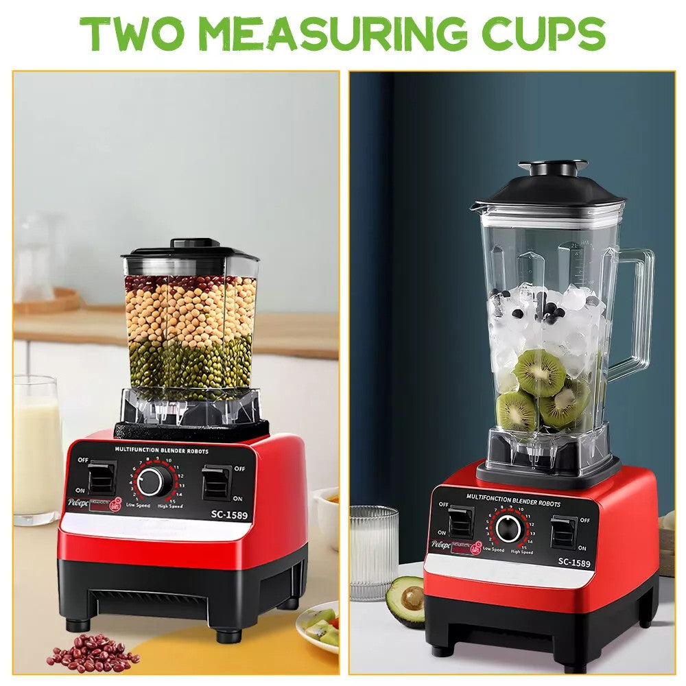 Commercial Blender 2xCups Food Processor Mixer Smoothie Juicer Ice Crusher Home