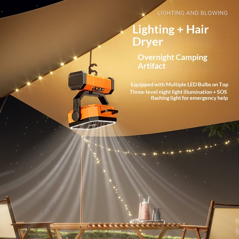 Charging Fan With LED Light And Water-replenishing Humidification