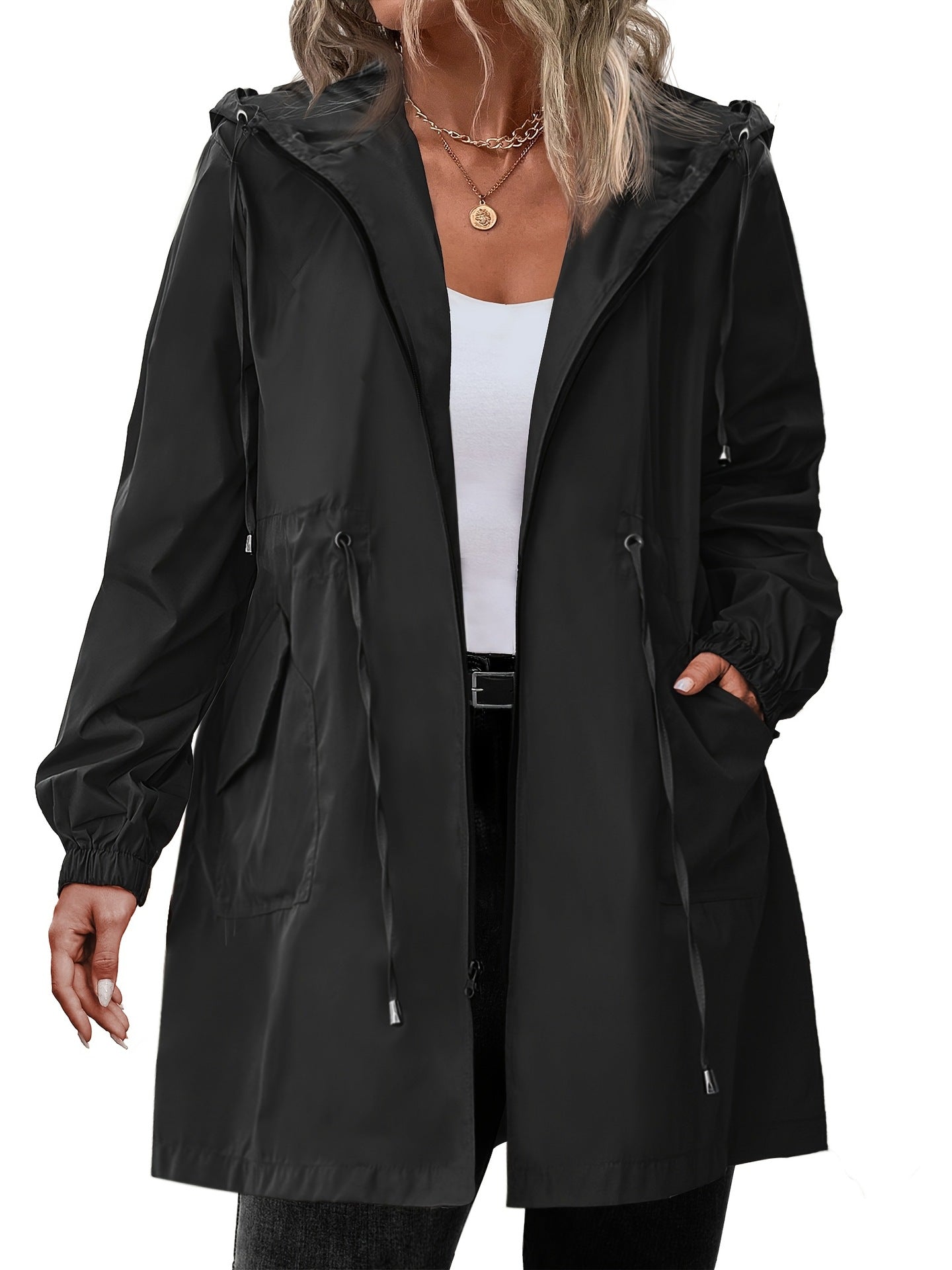 Plus-size Womens Outdoor Sportswear Lightweight Windbreaker