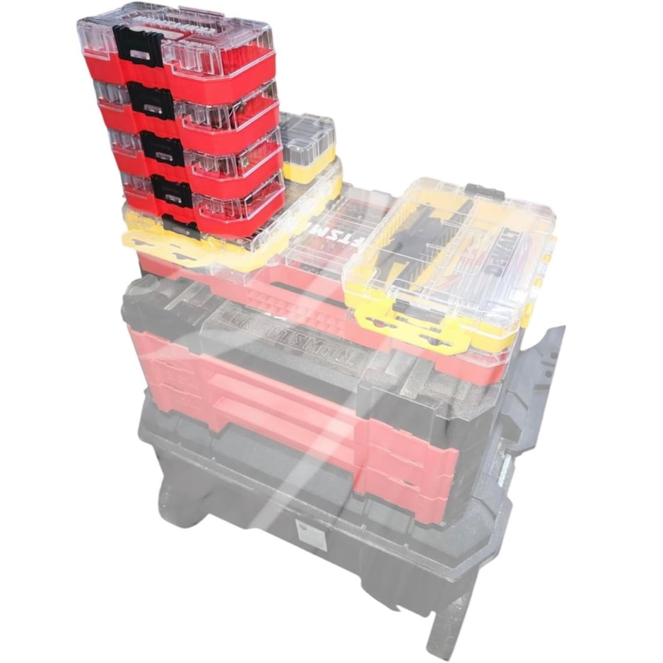 Craftsman Nano Small Versastack Compatible Stackable Plastic Storage Cases 4 Pack