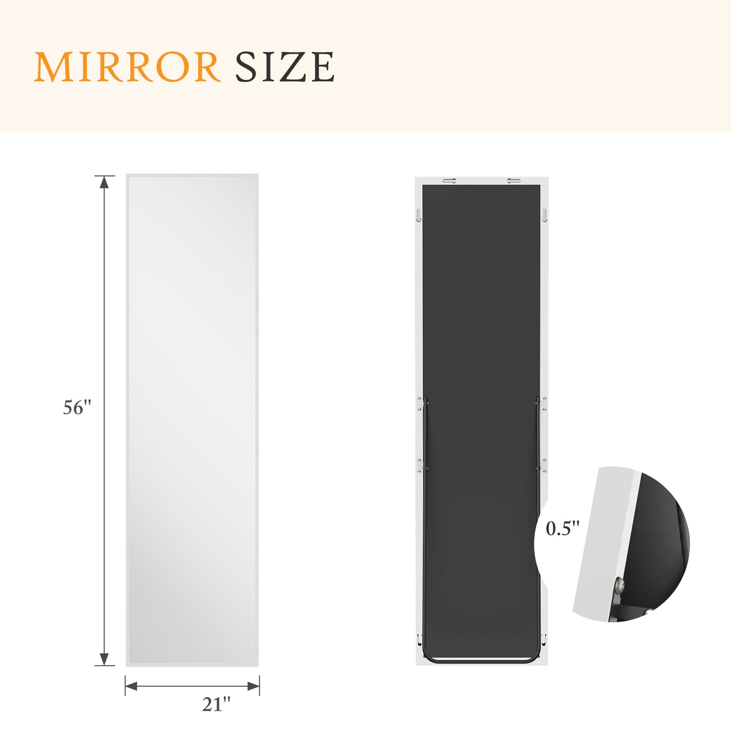 Arched Full Body Mirror, Full Length Standing Mirror, Hanging And Leaning For Home Use