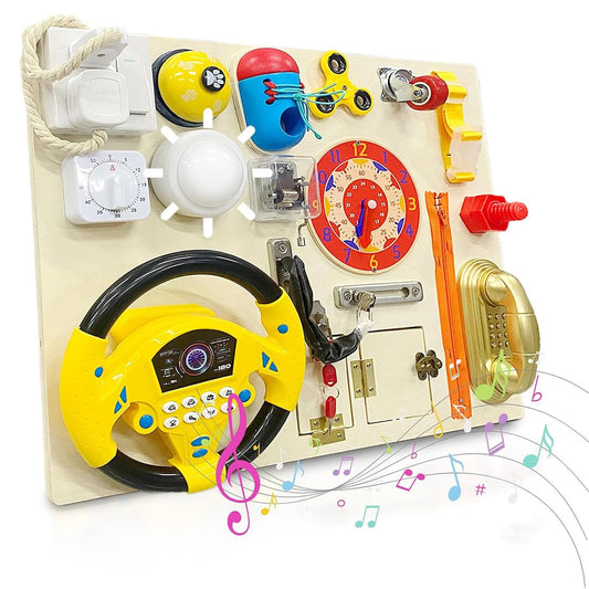 Toddler Sensory Activity Large Size Multifunctional Children Wooden Activity Board Learning Toy For Home