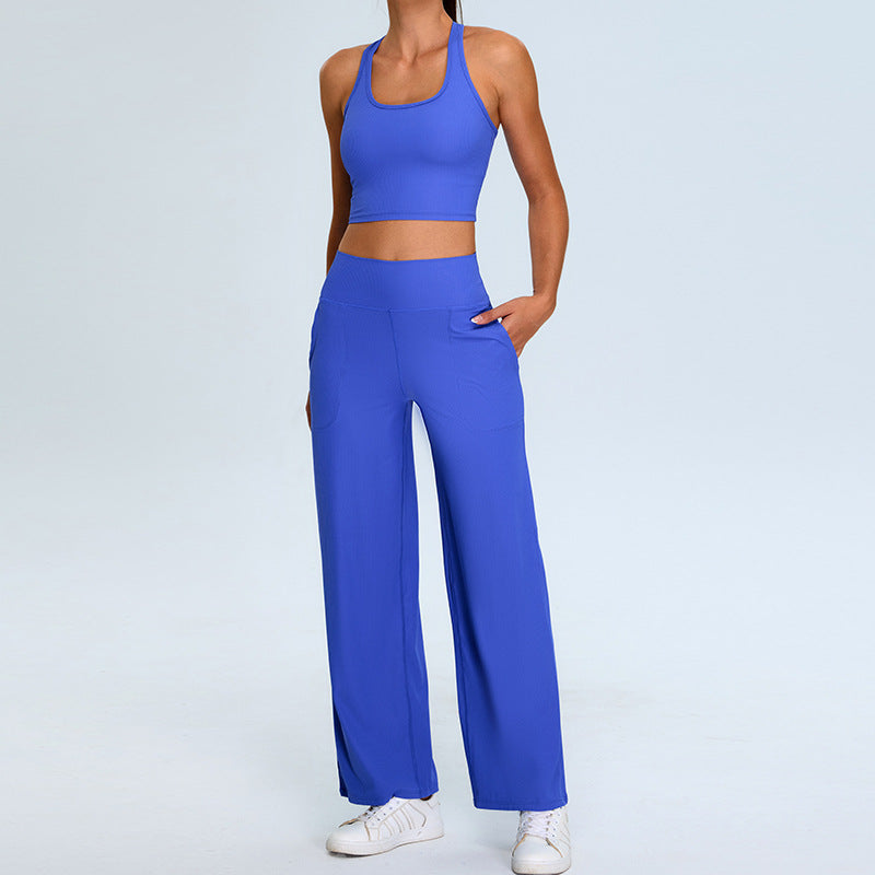 H-shaped Beauty Back Yoga Thread Leisure Sports Straight Yoga Workout Clothes Suit
