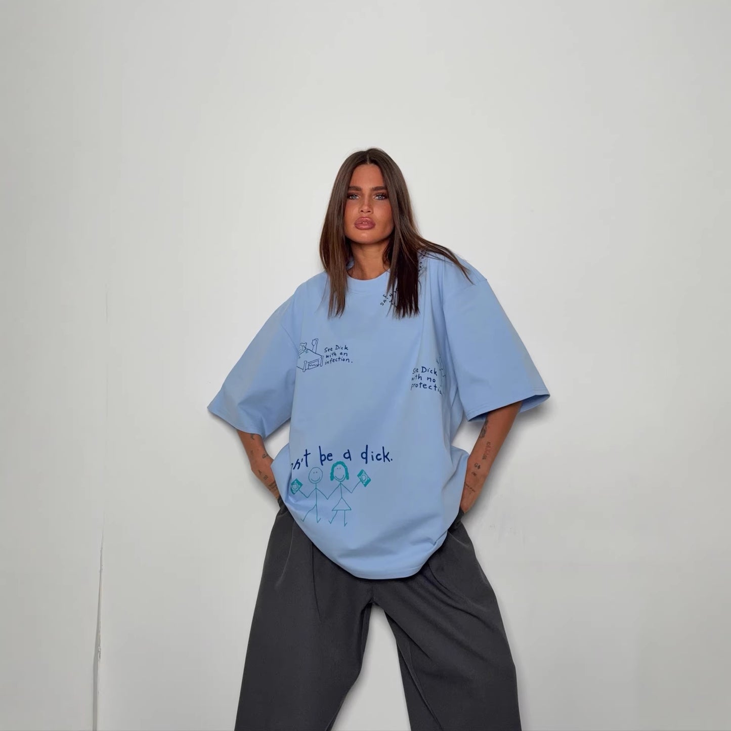 Letter-printed Fashion Street-style Short-sleeve T-shirt For Women