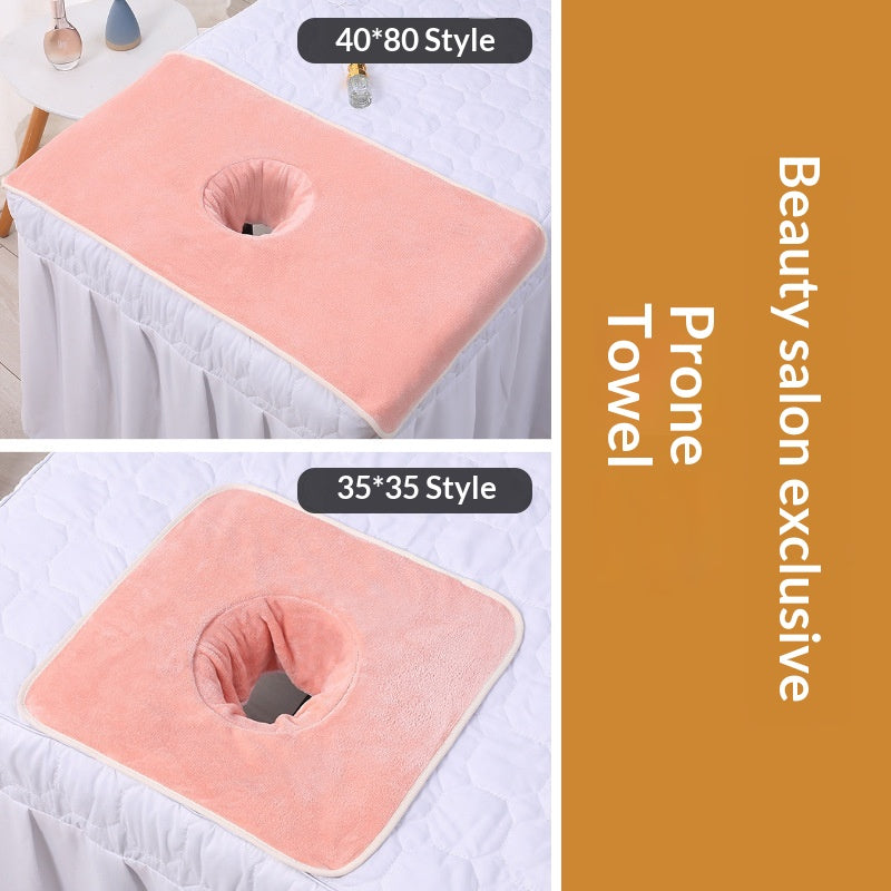 Beauty Salon Hole-Punched Lying-Down Towel For Massage