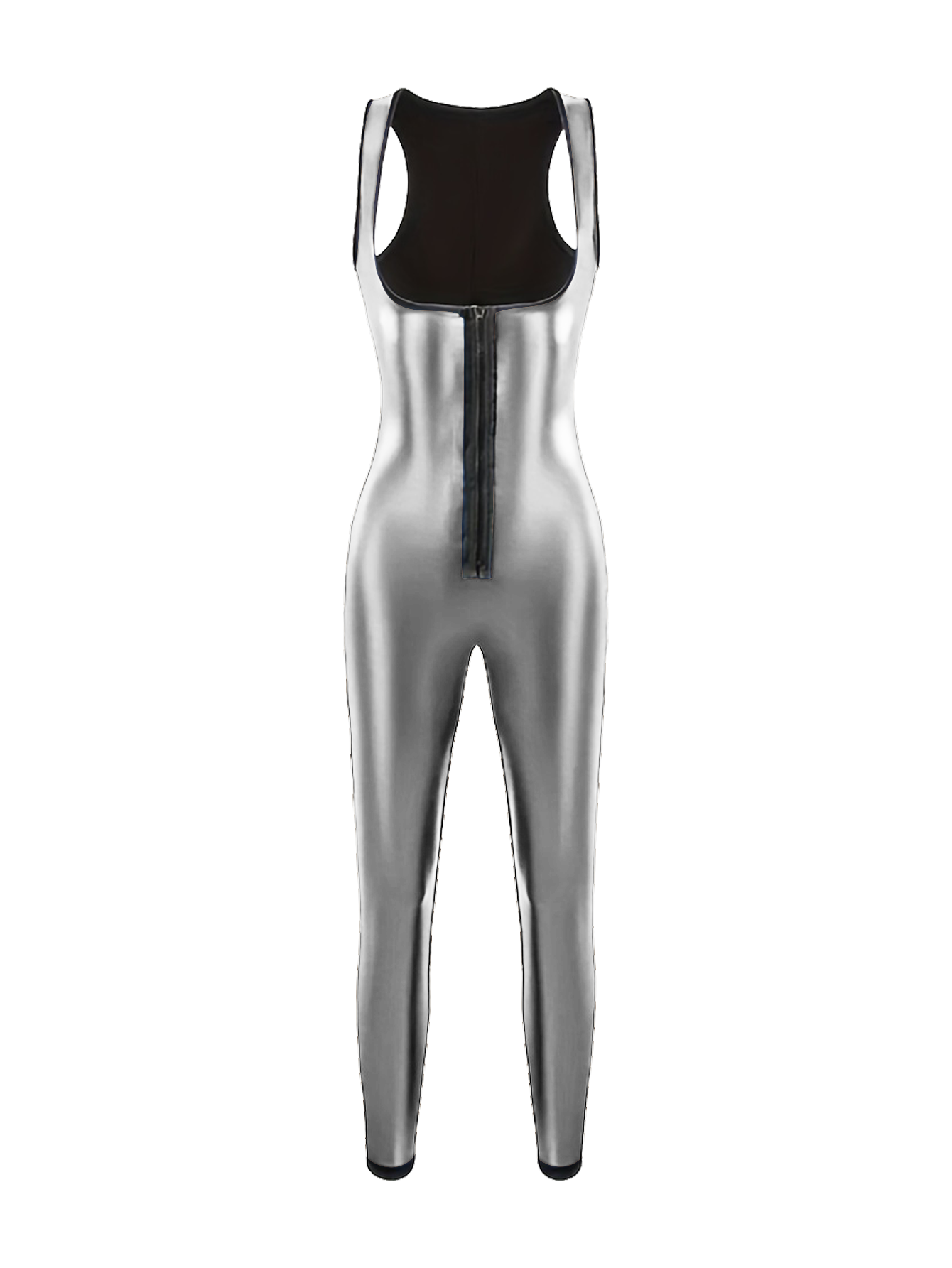 Plus Size Sauna Suit For Women Full Body Waist Trainer For Women Breathable Underarm Design High Waist Slimming Sleeveless Jumpsuit