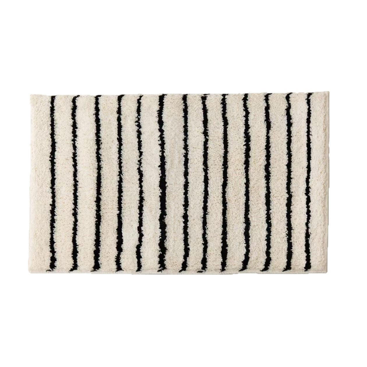 Simple Striped Absorbent Bath Mat For Home Use