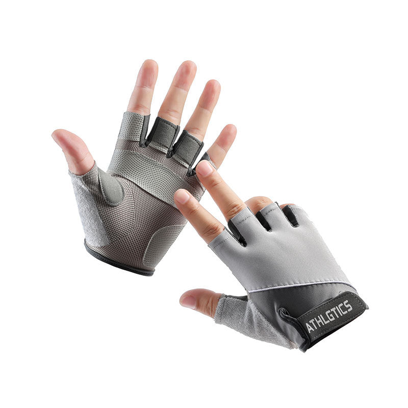 Cycling Half-Finger Outdoor Fitness Sun Protection Fishing Ice Silk Thin Gloves
