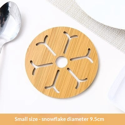 Wooden Coaster Hollow-out Cartoon Design Heat-insulating Mat For The Kitchen