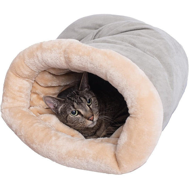 Pet Bed Winter Fleece-Lined Warm Cat Bed