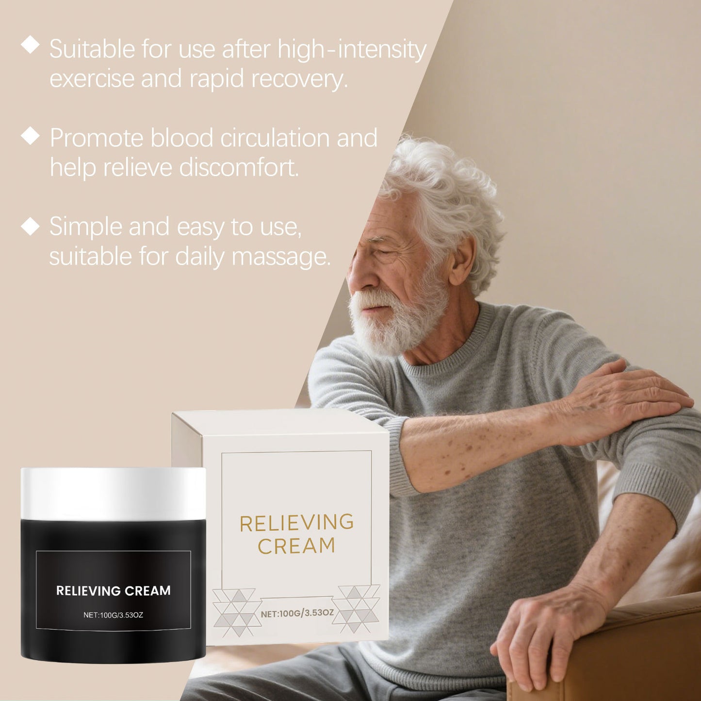 Gently Apply The Herbal Care Cream To The Body