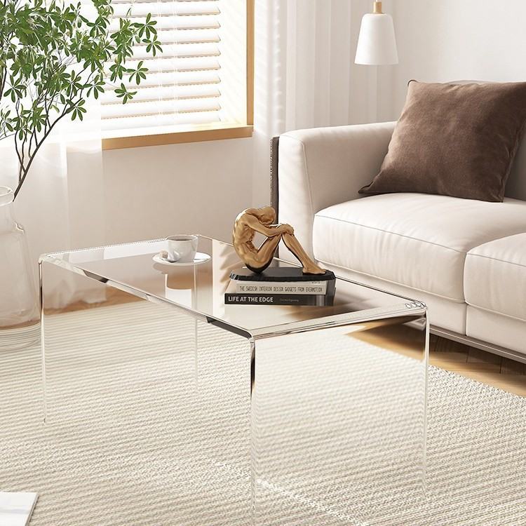 Transparent Coffee Light-luxury Modern Acrylic Side Table For Home Use