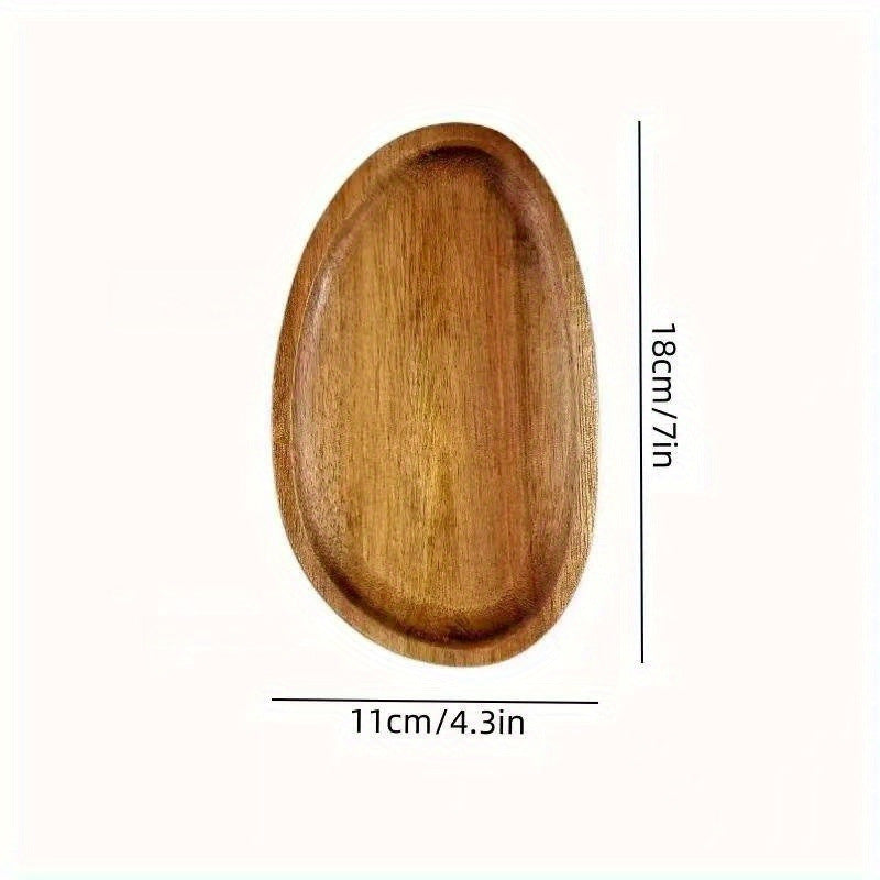 Wooden Tray Enclosing A Snack Plate Japanese-style Tea Tray