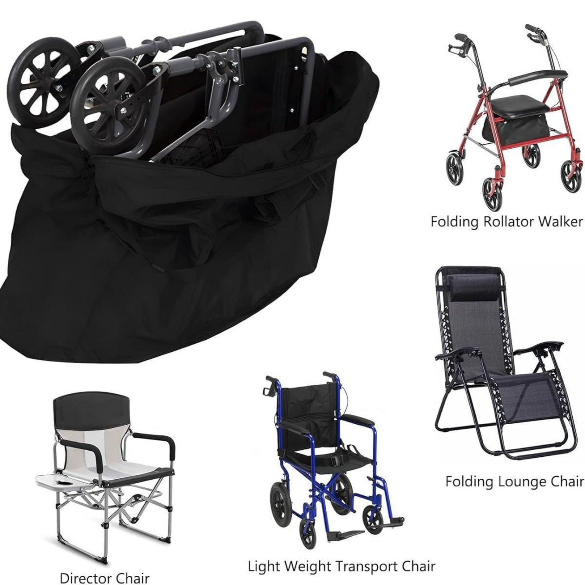 Foldable Wheelchair Storage Bag Dustproof Waterproof And Sun-Protective Cover