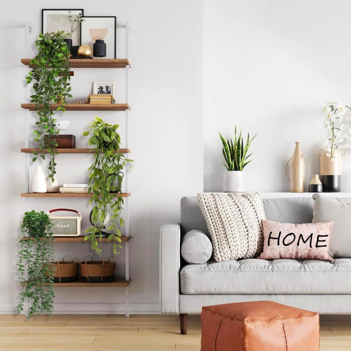 Set Of 3 Hanging Artificial Plants, Decorative Plant Set With Mandevilla, Pea Pods, And Eucalyptus—Party Accessory Set