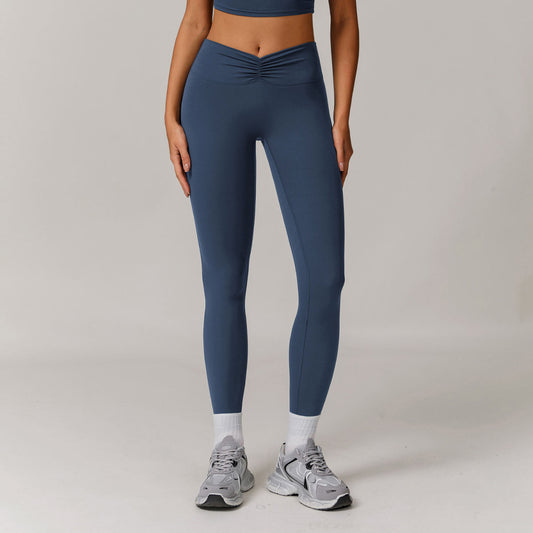 Nude Feel High Waist Hip Lift Yoga Bell-bottom Pants