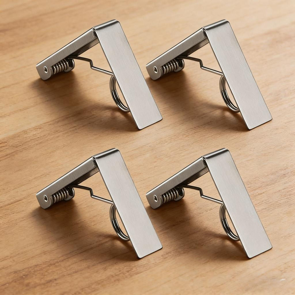 Tablecloth Clips, Set Of 4, Non-Slip Clips For Tablecloths, Practical Household Helpers, Versatile Hand Tools