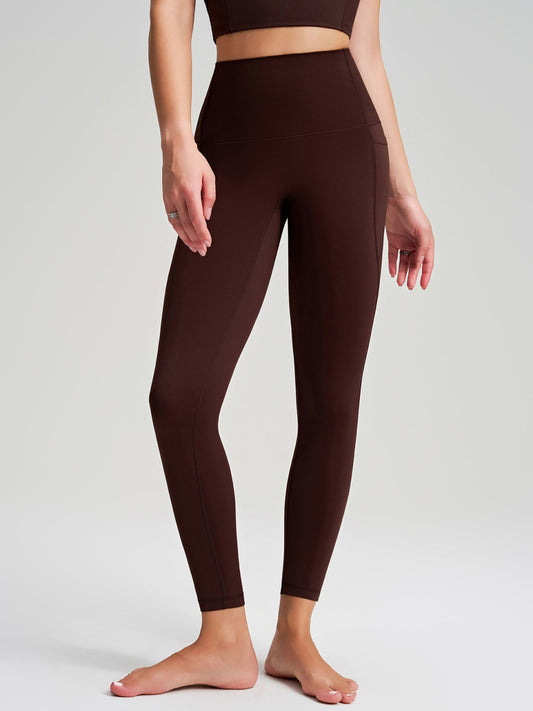 New Bare-Sense Hip-Lifting Yoga Pants For Women, Peach Butt Design With Pockets, High-Stretch Tight Fit, Seamless Quick-Dry Running & Yoga Leggings