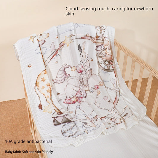 Cartoon Childrens Printed Gauze Bath Towel