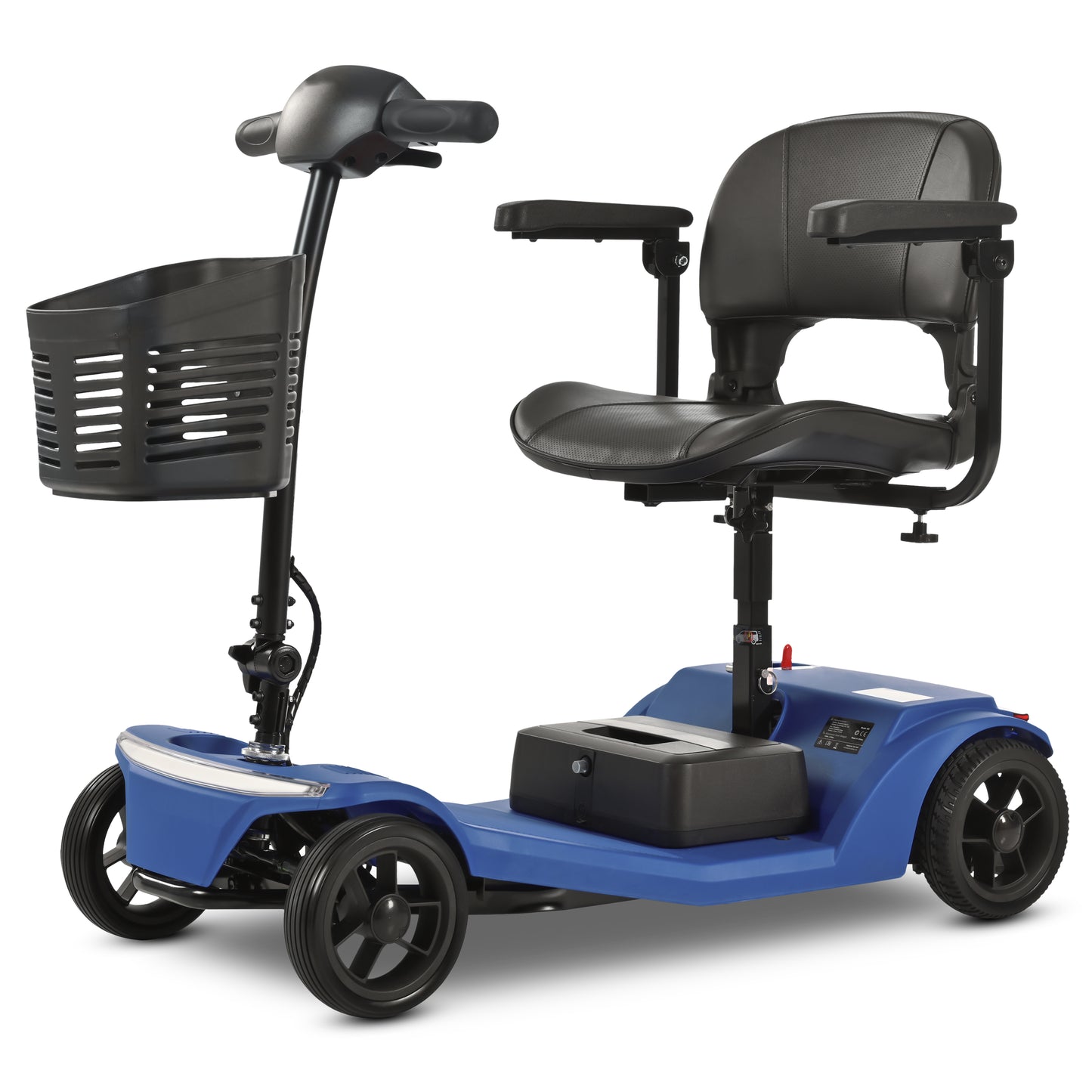Four-wheeled Mobility Scooter For Seniors, Load Capacity 136 Kg, Speed 6 Km H, Removable Battery, USB Charging Port, No Driver's License Required  S2 BLUE