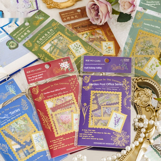 Stamp Gold-foil PET Sticker Pack For Bullet Journals