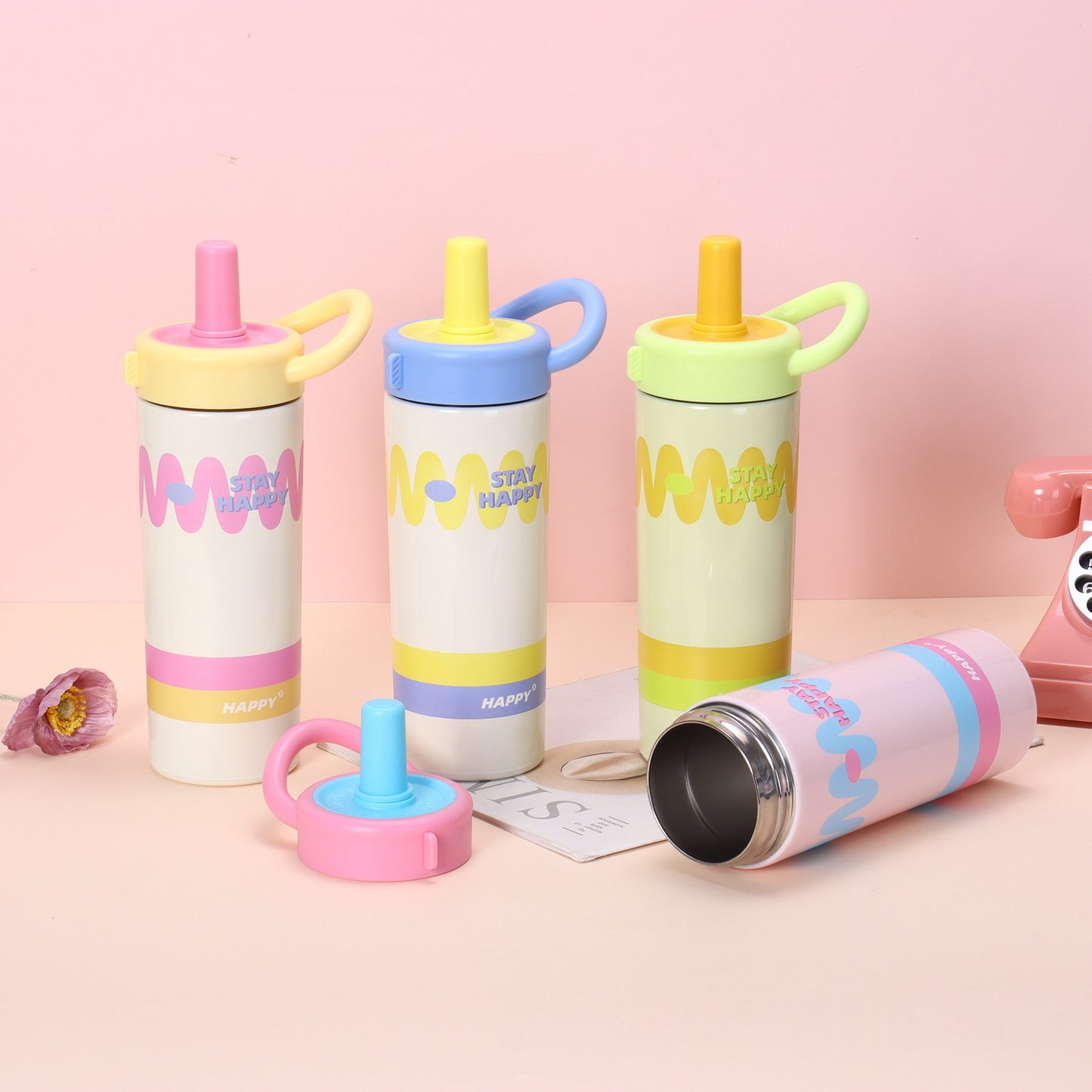 New Stylish High Grade Womens Portable Straw Cup With A Thickened Body