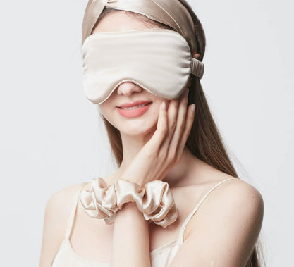 Thickened Eye Protecting Sleep Hair Tie And Eye Mask