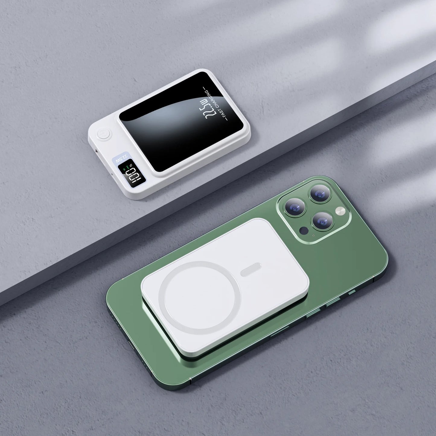 Magnetic Wireless Power Bank, Super Fast Charging, Portable External Battery Power Bank For IPhone, Samsung,