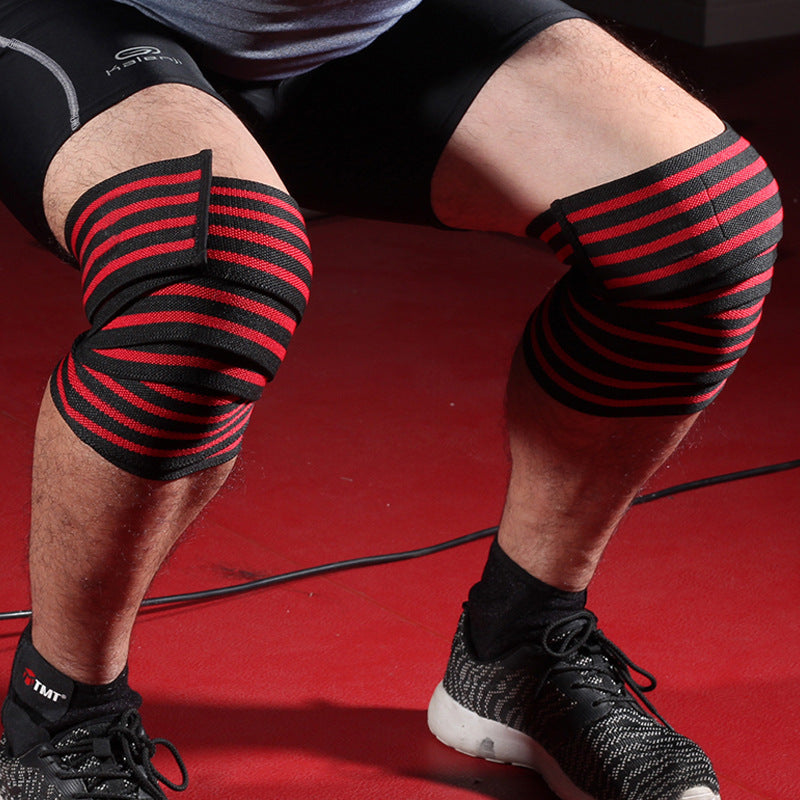Men's Sports Fitness Knee Brace Squat Elastic Bandaging Tape